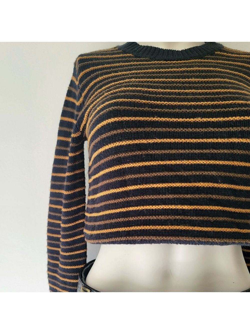 Oak + Fort Striped Knit Sweater Size XS